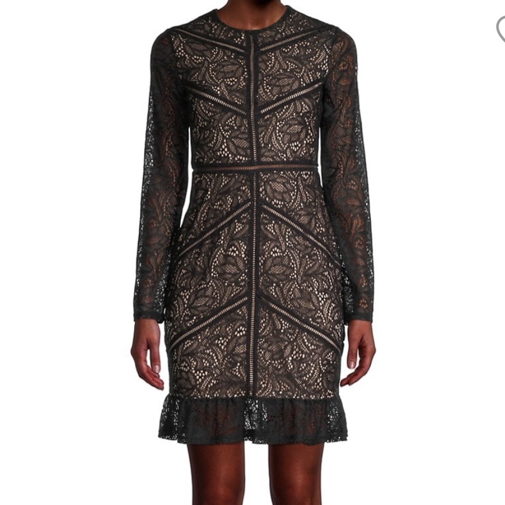 NWT Bardot black lace dress